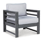 Amora Outdoor Sofa, Loveseat and 2 Lounge Chairs with Coffee Table and End Table