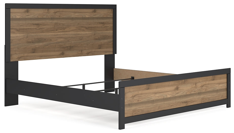 Vertani King Panel Bed with 2 Nightstands