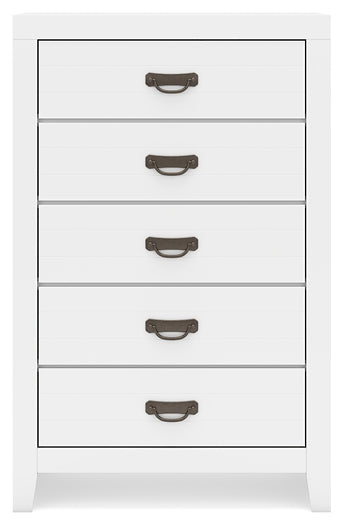 Binterglen Full Panel Bed with Mirrored Dresser and Chest