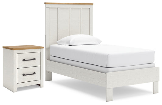 Linnocreek Twin Panel Bed with Nightstand