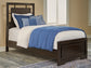 Covetown Twin Panel Bed with Mirrored Dresser, Chest and Nightstand