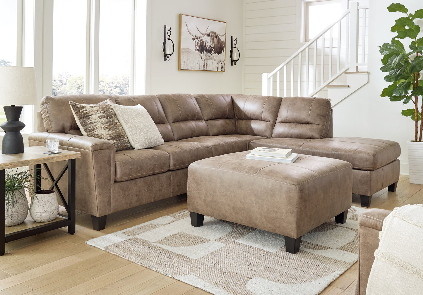 Navi 2-Piece Sectional with Ottoman