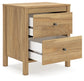 Bermacy Queen Platform Panel Bed with 2 Nightstands