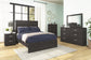 Belachime Full Panel Bed with Mirrored Dresser, Chest and Nightstand