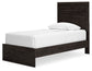 Belachime Twin Panel Bed with Nightstand