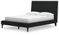 Cadmori Full Upholstered Bed with Mirrored Dresser