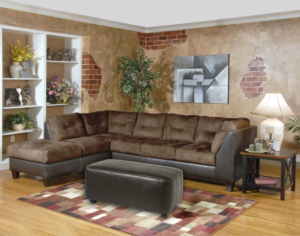 Walnut 2 Piece Sectional