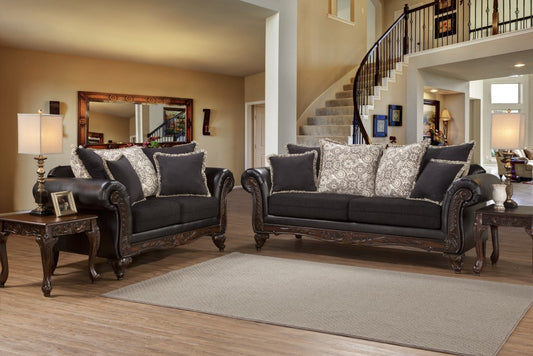 San Marino Ebony Sofa and Loveseat