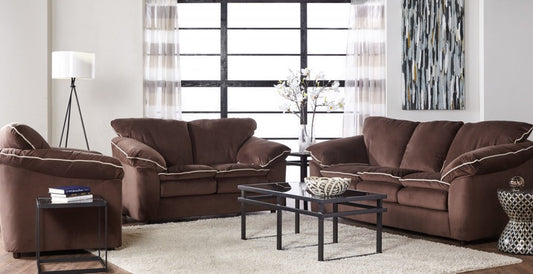 Bing Chocolate Sofa and Loveseat