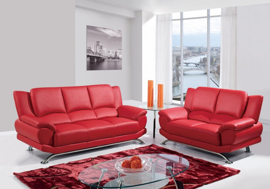 9908 Red Sofa and Love Seat Group