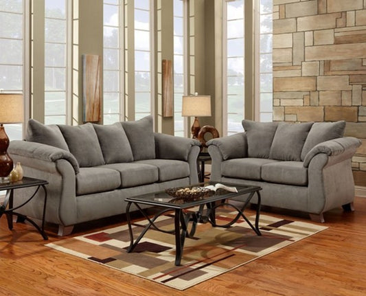 Sensations Grey Sofa and Loveseat